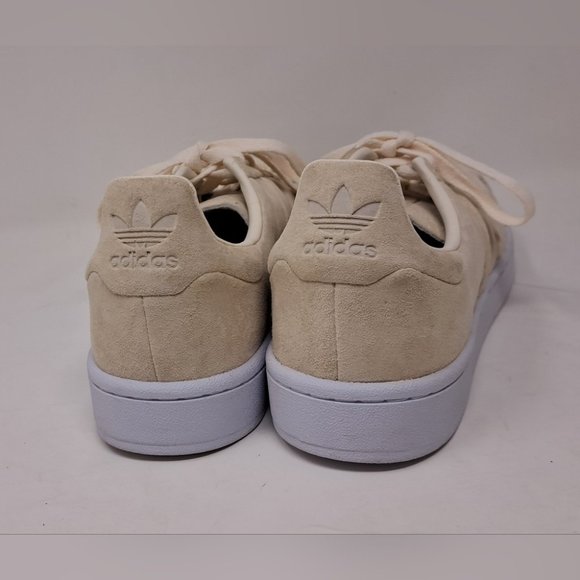 adidas Men's Campus Stitch and Turn Sneakers Shoes Chalk White Low Cut Suede 11 - Picture 2 of 9